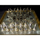 Šachy - Vojenské (zlacené)